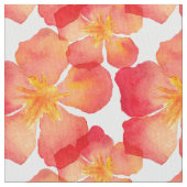 Oranje Oleander Floral Pattern Stof (Close Up)