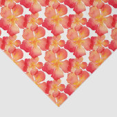 Oranje Oleander Floral Pattern Tissuepapier (Detail)