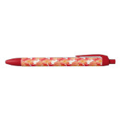 Oranje Oleander Floral Pattern Zwarte Inkt Pen (Bovenkant)