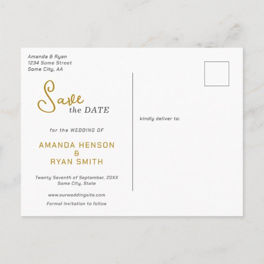 Oranje Oleander Flower Photo Weddenschap Save the  Aankondigingskaart (Achterkant)