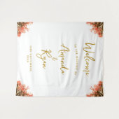 Oranje Oleander Flower Weddenschap Welkomstachterg Wandkleed (Voorkant (horizontaal))