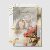 Oranje Oleander Flowers Beach Glitter Wedding Vellum Uitnodigingen (Offset (Koppel))