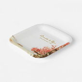 Oranje Oleander Flowers Beach Wedding Papieren Bordje (Gebogen)