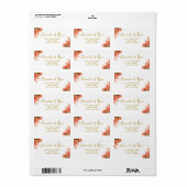 Oranje Oleander Flowers Floral Adres Etiket (Full Sheet)