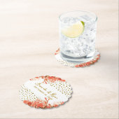 Oranje Oleander Flowers Floral Beach Wedding Kartonnen Onderzetters (Insitu)