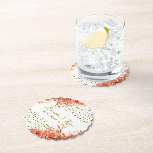 Oranje Oleander Flowers Floral Beach Wedding Kartonnen Onderzetters (Insitu)