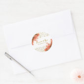Oranje Oleander Flowers Floral Beach Wedding Ronde Sticker (Envelop)