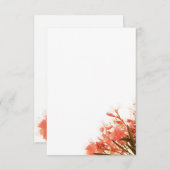 Oranje Oleander Flowers Floral Script Weduwschap Bedankkaart (Voorkant / Achterkant)