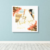 Oranje Oleander Flowers Foto Hartelijk dank voor b Canvas Afdruk (Insitu (Houten vloer))