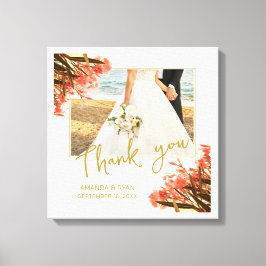 Oranje Oleander Flowers Foto Hartelijk dank voor b Canvas Afdruk