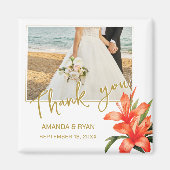 Oranje Oleander Flowers Foto Hartelijk dank voor b Magneet (Voorkant)