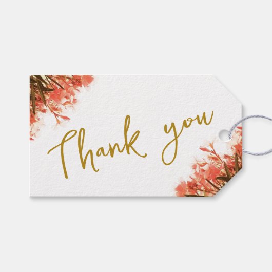 Oranje Oleander Flowers op Beach Weddenschap Harte Cadeaulabel (Voorkant (Horizontaal))