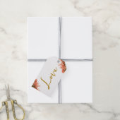 Oranje Oleander Flowers op Beach WedLove Cadeaulabel (Met Touw)