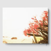 Oranje Oleander Flowers op het strand Weddenschap Gastenboek (Achterkant)