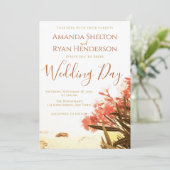 Oranje Oleander Flowers op het strand Weddenschap Kaart (Staand voorkant)