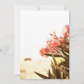 Oranje Oleander Flowers op het strand Weddenschap Kaart (Achterkant)