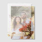 Oranje Oleander Flowers op het strand Weddenschap Vellum Uitnodigingen (Offset (Koppel))