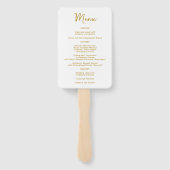 Oranje Oleander op het Beach Floral Wedding Menu Handwaaier (Achterkant)