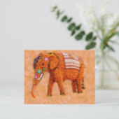Oranje olifant briefkaart (Staand voorkant)