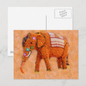 Oranje olifant briefkaart (Voorkant / Achterkant)