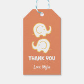 Oranje olifant cadeau Label Cadeaulabel (Voorkant)