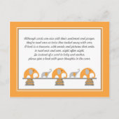 Oranje olifant Insert voor Boek Baby shower Uitnodiging Briefkaart (Voorkant)
