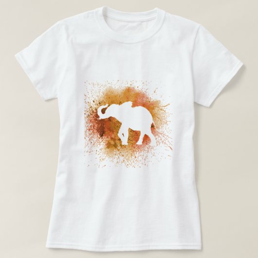 Oranje olifant t-shirt (Design voorkant)