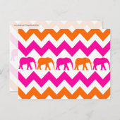 Oranje olifantenblaasjes briefkaart (Voorkant / Achterkant)