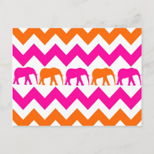 Oranje olifantenblaasjes briefkaart