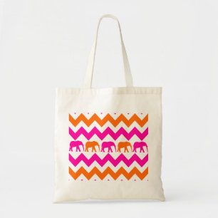 Oranje olifantenblaasjes tote bag