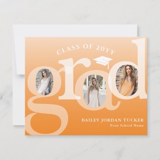 Oranje Ombre AFSTUDEERDER Budget Afstuderen Aankon (Voorkant)