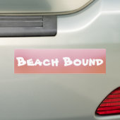 Oranje Ombre Beach Bumpersticker (Op auto)