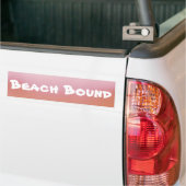 Oranje Ombre Beach Bumpersticker (Op Truck)