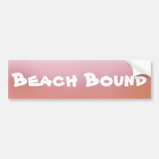 Oranje Ombre Beach Bumpersticker (Voorkant)