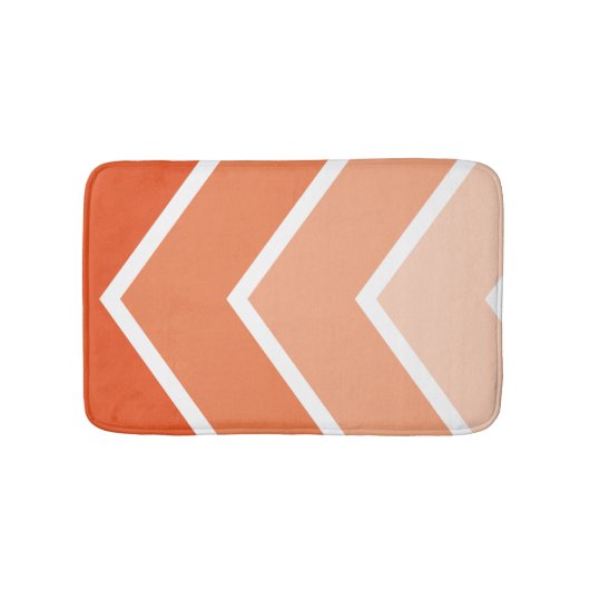 Oranje Ombré Chevron Stripes Pattern Badmat (Voorkant)