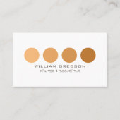 Oranje ombre-cirkels, schilder en decorator visitekaartje (Voorkant)