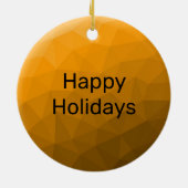 Oranje ombre geometrisch maaspatroon Monogram Keramisch Ornament (Achterkant)