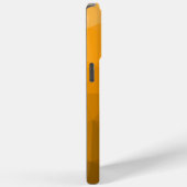 Oranje ombre geometrisch mesh patroon Monogram Case-Mate iPhone Case (Achterkant / Rechts)