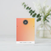Oranje Ombre gradiënt Aangepaste Logo Vertoning Visitekaartje (Staand voorkant)