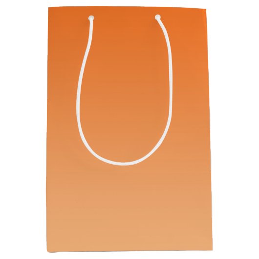 Oranje Ombre Medium Cadeauzakje (Voorkant)