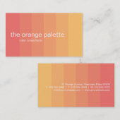 Oranje ombre-panelen visitekaartje (Voorkant / Achterkant)