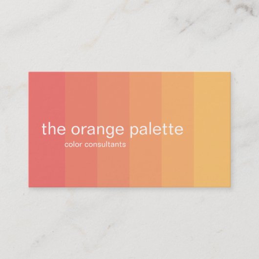 Oranje ombre-panelen visitekaartje (Voorkant)