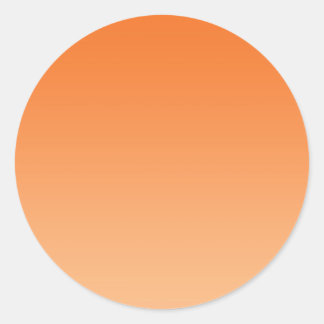 Oranje Ombre Ronde Sticker