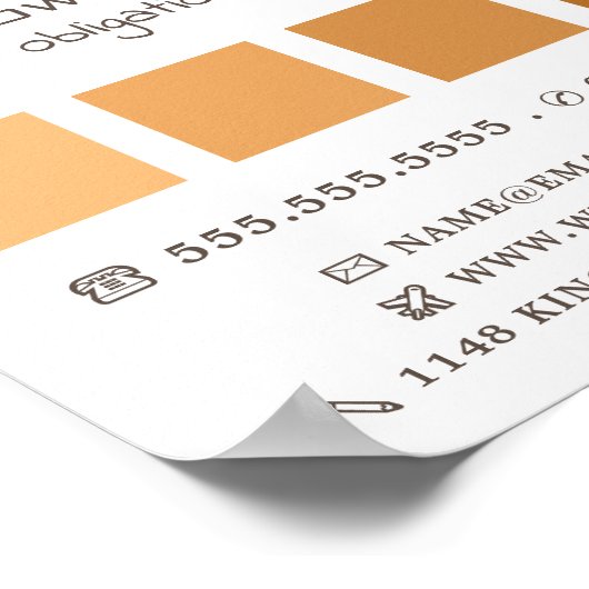 Oranje Ombre Squares, Painter & Decorator Poster (Hoek)