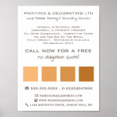 Oranje Ombre Squares, Painter & Decorator Poster (Voorkant)