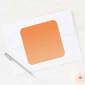 Oranje Ombre Vierkante Sticker (Envelop)
