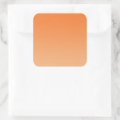 Oranje Ombre Vierkante Sticker (Tas)