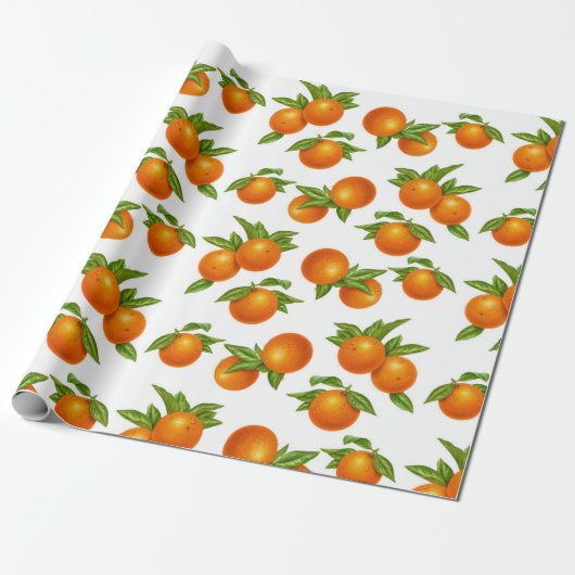 Oranje omlooppapier cadeaupapier (Uitgerold)
