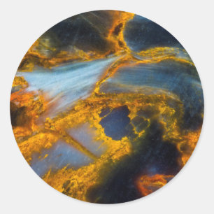 Oranje Omrande Pietersiet Ronde Sticker