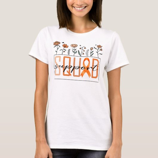 oranje ondersteuning squad COPD awareness flower T-shirt (Voorkant)